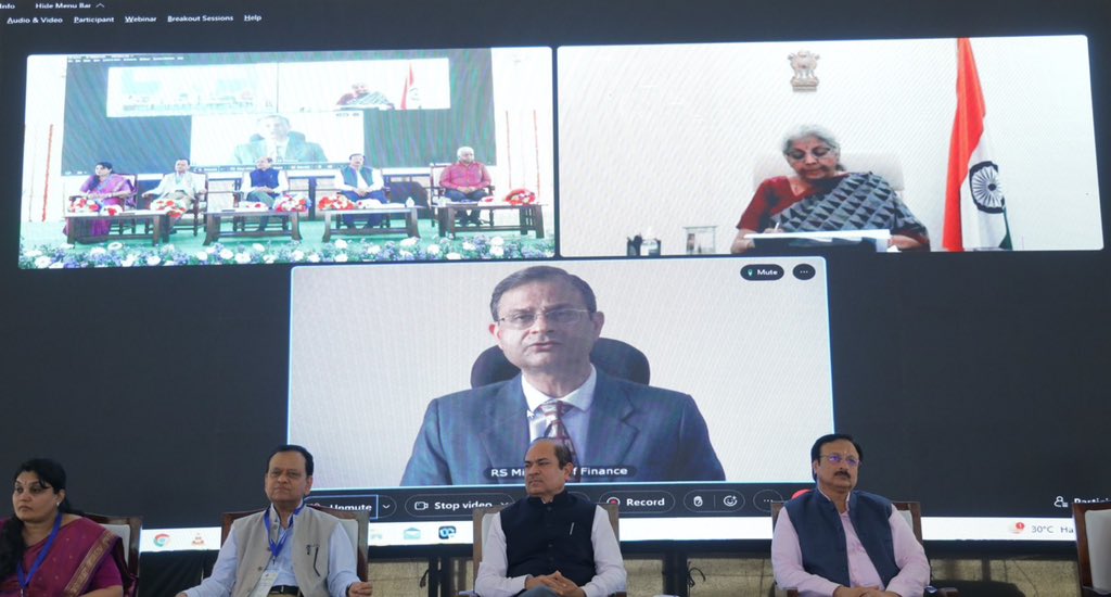 FinMinIndia's tweet photo. 👉 Union Finance Minister Smt. @nsitharaman virtually addresses on Bhoomi Pooja and Foundation Stone laying ceremony of GST Bhawan, Tirupati

👉 Tirupati Commissionerate boosted revenue collection with an impressive growth of about 300% after introduction of the GST regime, says Union Finance Minister

👉 Revenue Secretary Shri Sanjay Malhotra exhorts CBIC officers to continue to focus on grievance redressal mechanism for the taxpayers

👉 Over the past five years, 54 proposals for construction of offices amounting to about Rs. 2,200 crore sanctioned: CBIC Chairman

👉 CGST Tirupati Commissionerate has grown from annualised figure of Rs. 2,815 crore for FY 2017-18 to Rs. 8,275 crore during 2022-23: Zonal Member CBIC

Read more ➡️ https://t.co/FTHMgqom7l
