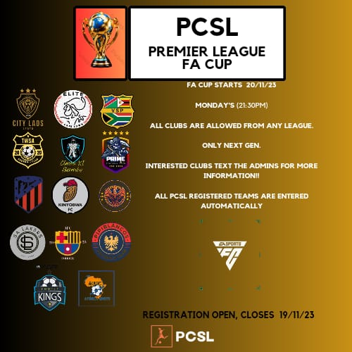 PCSL_ProClubs's tweet photo. PCSL LEAGUE CUP 🔥🔥🔥

Stay tuned for fixtures https://t.co/70VKCpMclU