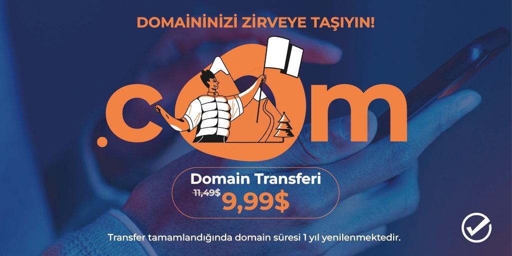 isimtescilNET's tweet image. .COM Domain Transferinde Şimdi İndirim Zamanı! Büyük Fırsat Uygun Fiyatla!

#dotcom #comdomain #isimtescilnet