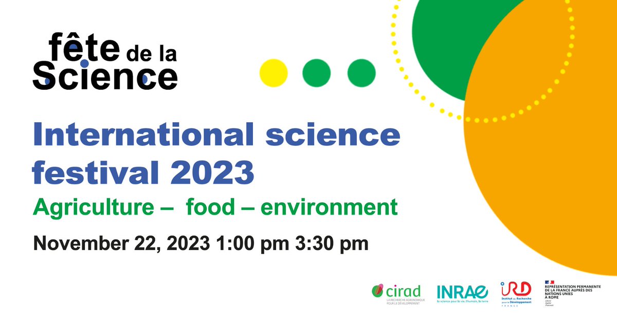 🚨#FDS2023 webinar alert! 
Soil health, food system transformation… how is science addressing the challenges of the #SDGs?

➕Learn more about international research initiatives in our webinar

🔗Free Registration: url.inrae.fr/3PWVSRq