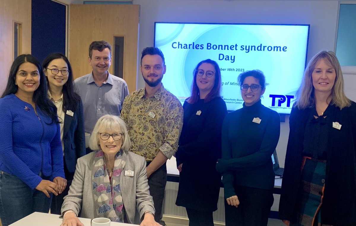 Today is #CharlesBonnetSyndrome Day. Its a pleasure to host the first scientific #CBS symposium @TPTgeneral with @esmesumbrella & the legendary @JudithPotts & @MoorfieldsBRC @HelenKhanComms Thanks to our experts @JKJolly4 @CallaghanTamsin @jones_lee1 @RoyalHolloway @oxford_win
