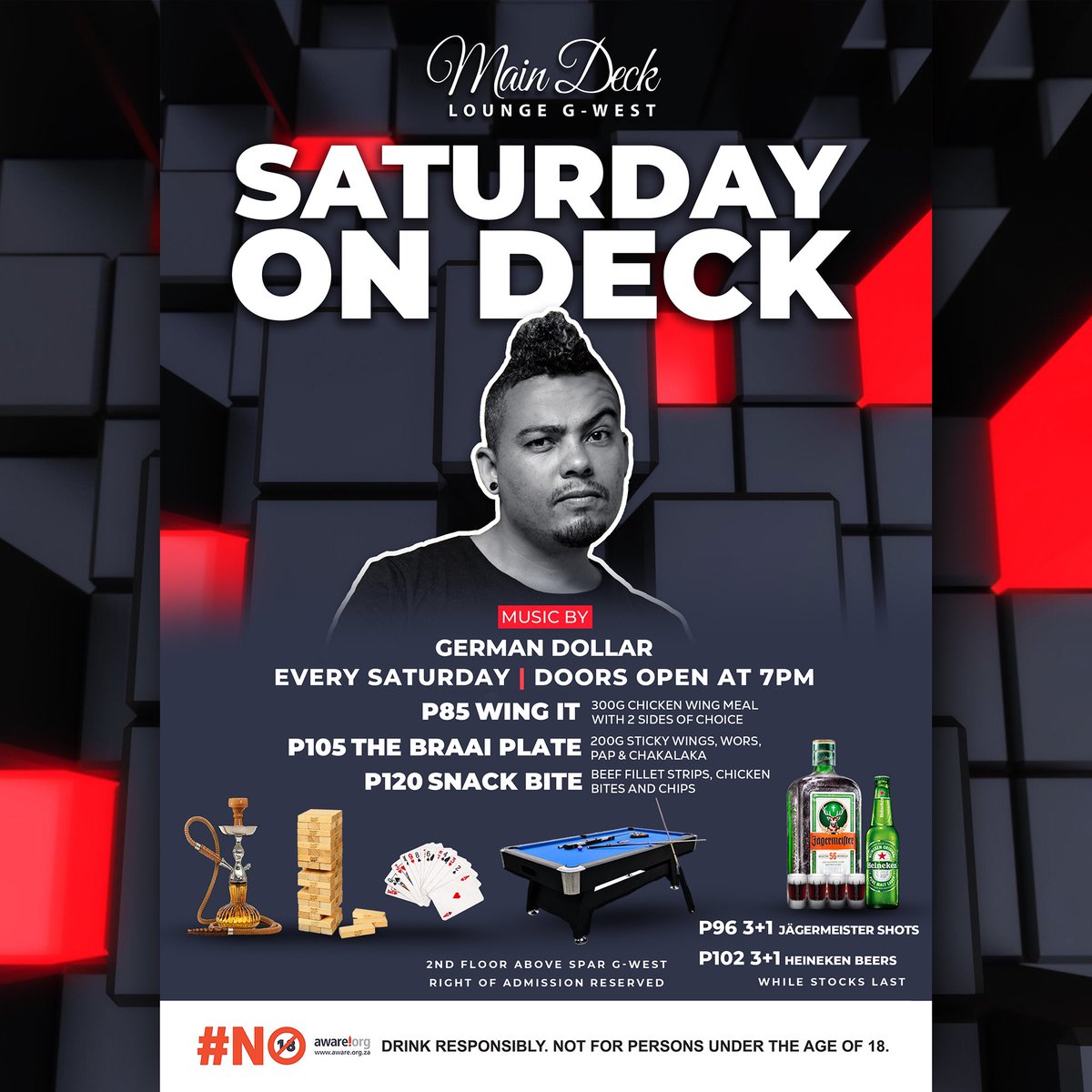 German_Dollar's tweet photo. My weekend plans! π
Thursday: Main Deck Lounge G West
Friday: Main Deck Main Mall
Saturday: Main Deck Lounge G West
#MainDeckBotswana https://t.co/dsuPFKiUhI