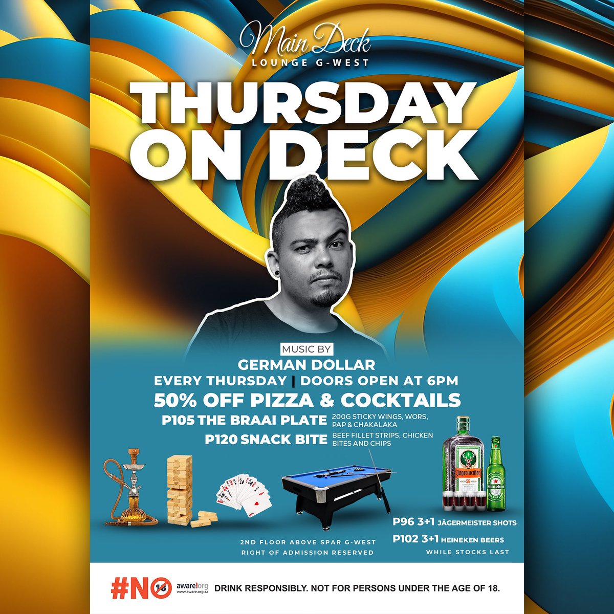 German_Dollar's tweet photo. My weekend plans! π
Thursday: Main Deck Lounge G West
Friday: Main Deck Main Mall
Saturday: Main Deck Lounge G West
#MainDeckBotswana https://t.co/dsuPFKiUhI