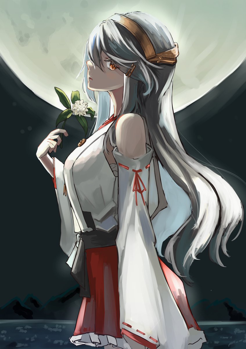 榛名(艦これ) 「#逆光は素晴らしいのでこれを見た人も逆光を貼る」|Pandaのイラスト