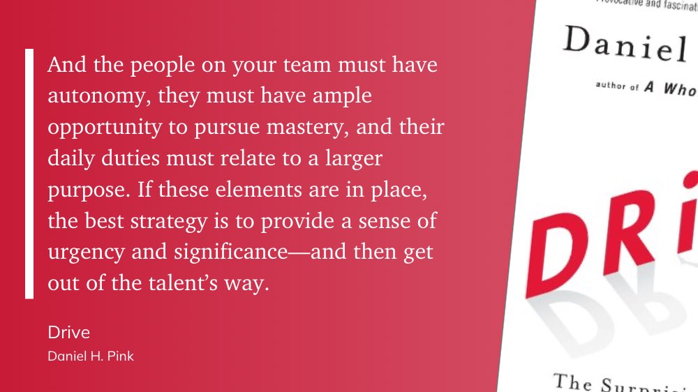showmerob's tweet image. Team success is rooted in autonomy and the quest for mastery. Align daily tasks with a grand purpose, spark urgency, and then step aside to let talent shine. #Leadership #Autonomy #PurposeDrivenWork #DanielPink #Drive