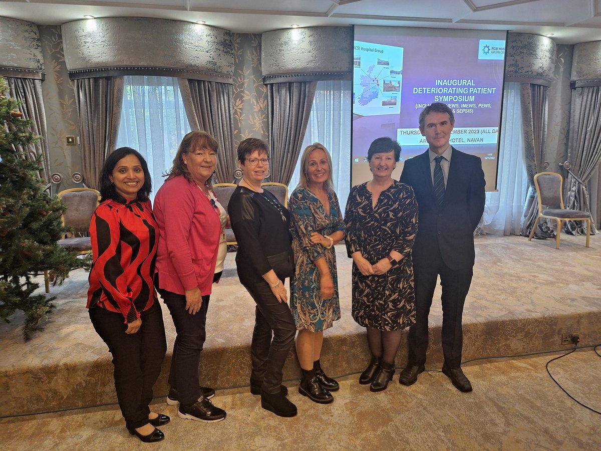 So delighted to be attending RCSI hospital group, inaugural deteriorating patient symposium, fantastic morning of excellent speakers and sharing of knowledge and innovation... congratulations to our very own Suzanne Smith CNM2 and Katja Ilves.. feeling proud 👏