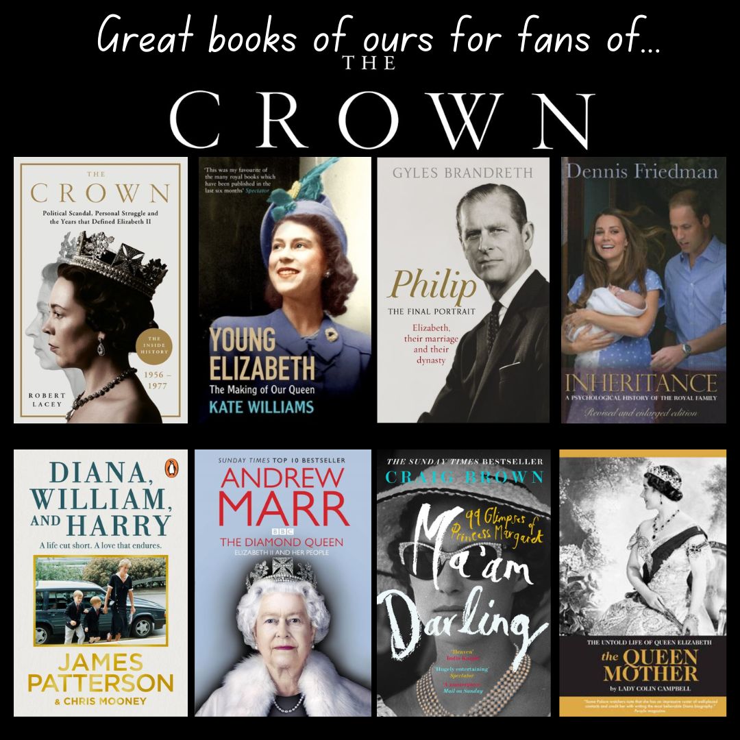 If you love the Crown, we've got some exciting books for you!
Visit our libraries to borrow, or reserve at wakefield.ent.sirsidynix.net.uk/.../en_GB/defa…? 
#Wakefield #TheCrown #Netflix #RoyalFamily #KingCharles #PrincessDiana #AndrewMarr #PrinceWilliam #princeharry #PrincePhilip #BookRecs #mustread