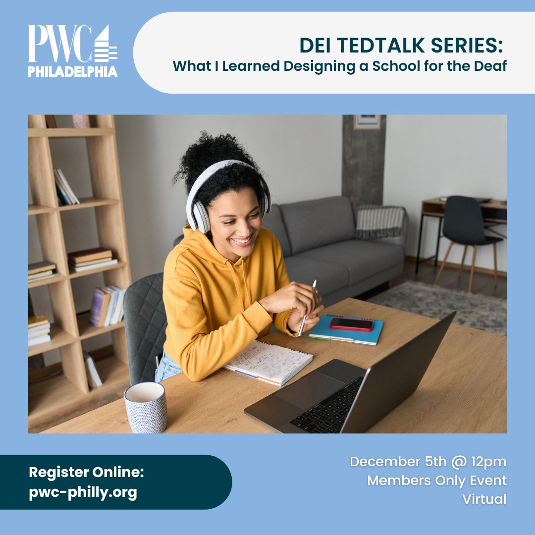 Join us on December 5th for a members-only virtual event where Marcus Adrian, AIA, Principal at Mackey Mitchell Architects, shares with us his journey in learning how to design for accessibility. 
Register here: ow.ly/TPrT50Q8bbk