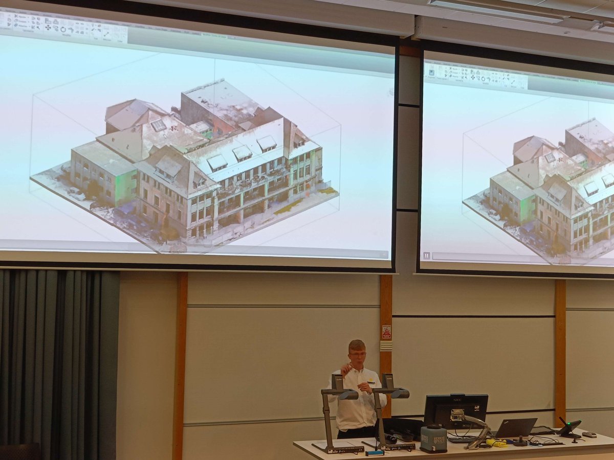 orhanYPC's tweet photo. We hosted Alan Penrose from Sunbelt at Heriot-Watt University in line with the Surveying and Monitoring course to give a presentation on "Introduction to Terrestrial Laser Scanning and Autonomous Surveying" which provided a captivating exploration of two ground breaking ++ https://t.co/8Hr9dCzNay
