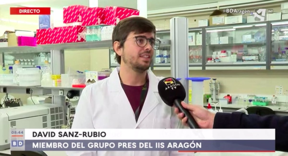 Mañana se celebra el Día Mundial contra el #CáncerdePulmón y hoy han estado <a href="/AJSchuhmy/">Alberto J. S.</a>, ARAID en <a href="/IISAragon/">IIS Aragón</a>, y <a href="/davidsanzrubio/">David Sanz-Rubio</a>, miembro del grupo PRES del #IISAragon, en <a href="/AragonNoticias_/">Aragón Noticias</a> de <a href="/aragontv/">Aragón TV</a> con sus investigaciones

📺👉 acortar.link/PfJrfs a partir del 37' 25''