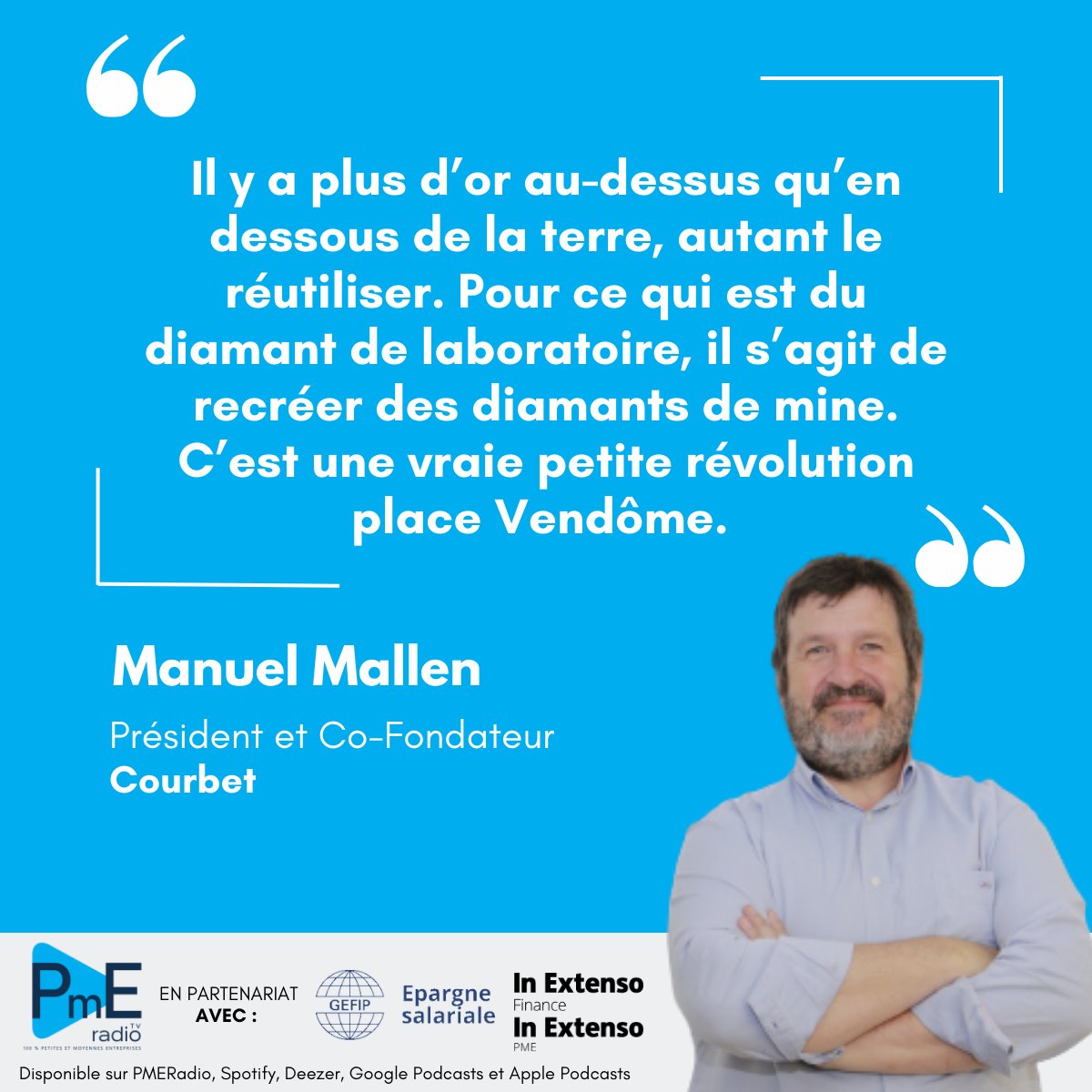[INTERVIEW] 🎙️
🔊Ecoutez sur : lnkd.in/eE9GsbgF
Richard Fremder interviewe Manuel Mallen, Président &amp; Co-fondateur de COURBET qui nous livre son #expérience sur PMERadio.TV
🤝En partenariat avec #GEFIP et <a href="/InExtensoFT/">In Extenso Finance</a> 
👉 nos #podcasts : btobradio.tv