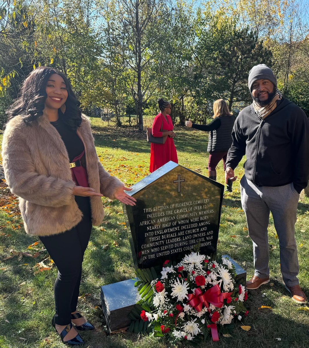 NKU_AASI's tweet photo. Our Director recently attended a very a Monument Dedication Ceremony funded through a grant provided by the 400 Years of African American History Commission, &amp; placed in honor of those buried in the Historic African American Section of the cemetery.

https://t.co/Pf4t2DO6sE https://t.co/1IrBvnIRth