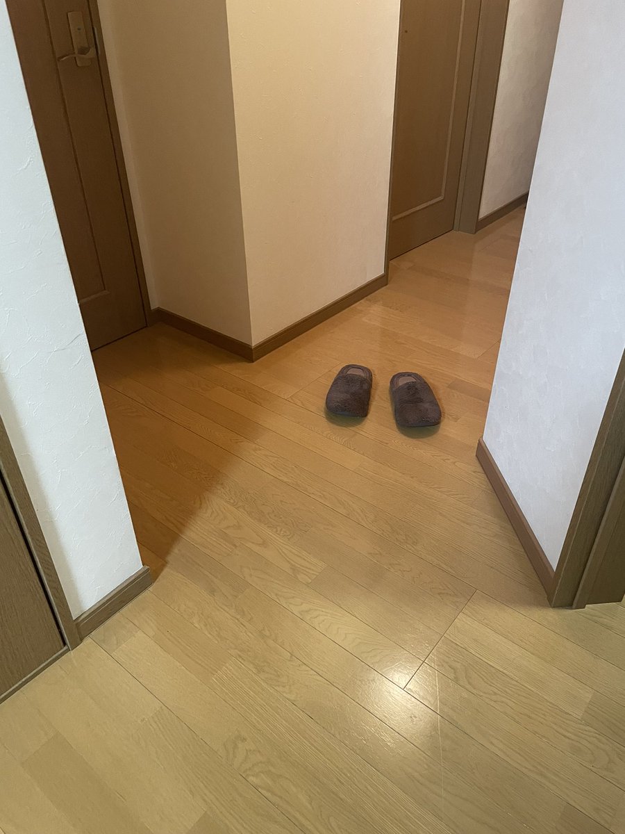 【旦那の理解できないところ】

いつも訳のわからない場所でスリッパを脱ぎ捨てる
もう2年になるけどもこればかりはいまだ解明できない旦那の謎の習性である