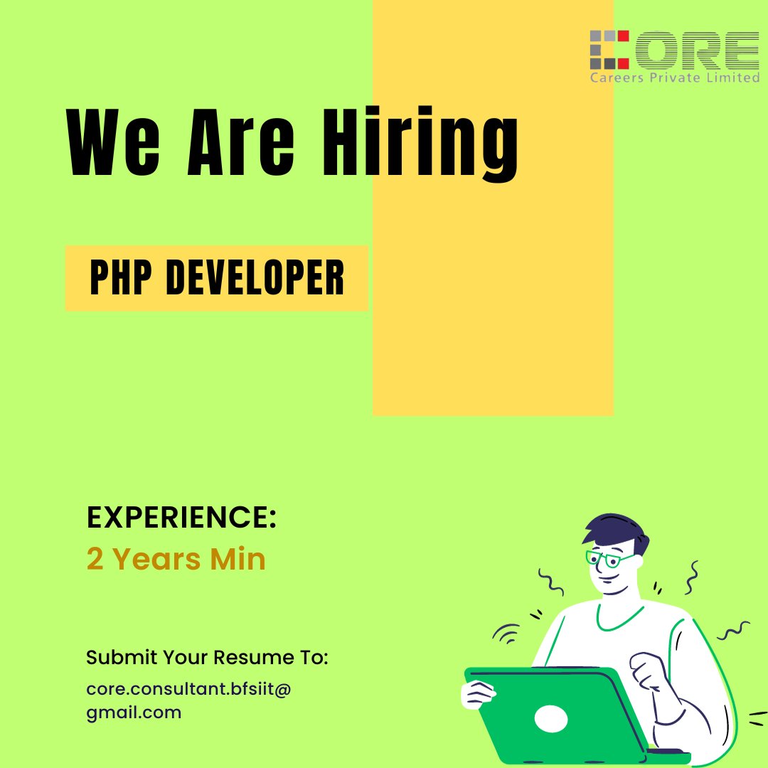 Turning coffee into code, one PHP line at a time.💻

Hiring opportunities for Php Developers!

#phpdeveloperjob #codinglife #phpdeveloper #kolkatajob #corecareers