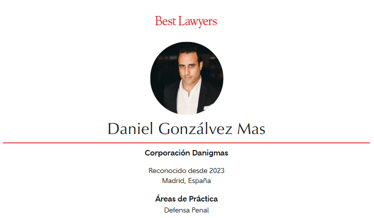 SrDanigmas's tweet photo. I am pleased to share the public announcement that I have been recognized in the 2024 edition of The Best Lawyers in Spain™ for my work as a criminal lawyer in Criminal Defense. From Danigmas we are very proud. Thank you https://t.co/79oDDIVpJV #Danigmas #BestLawyer #Spain 🇪🇸