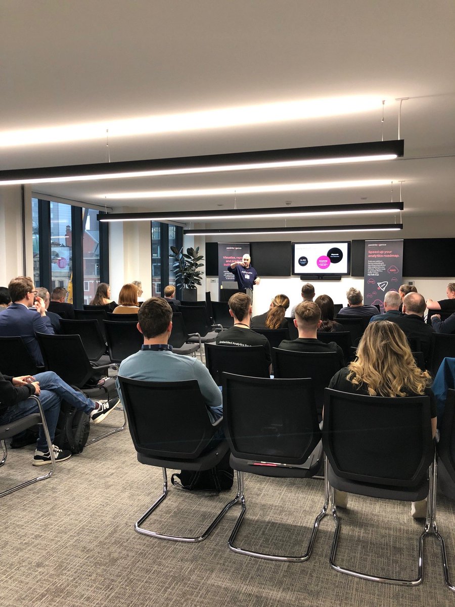 panintelligence's tweet photo. Aaaaaand we're off! Today's our Leeds Data Pioneers event, and kicking off is CTO Ken Miller discussing navigating data trends in the market and across the BI community 🚀

#DataAnalytics #DataTrends #LeedsEvent https://t.co/NfNMa3kVhp