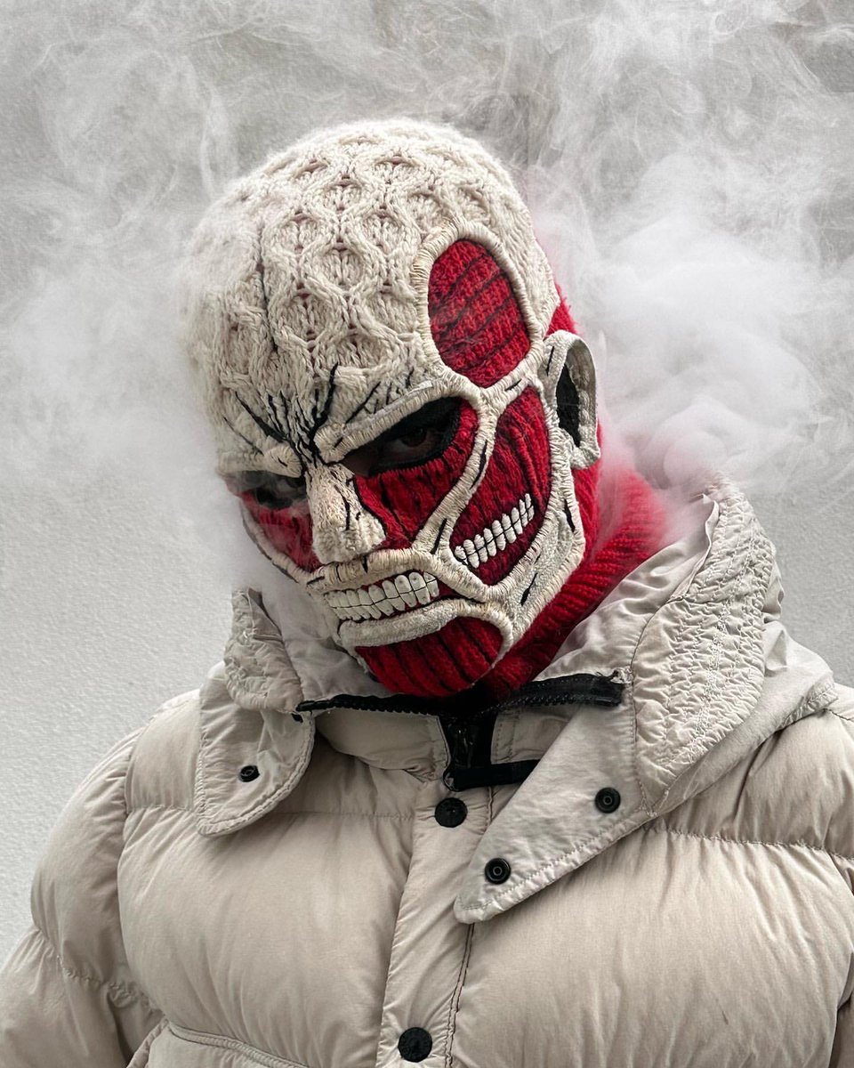 designdocument's tweet photo. Hand-stitched "Titan" Balaclava by Jaffa Saba 👹🧵 https://t.co/rDQAtdSvcj