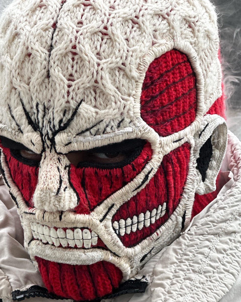 designdocument's tweet photo. Hand-stitched "Titan" Balaclava by Jaffa Saba 👹🧵 https://t.co/rDQAtdSvcj