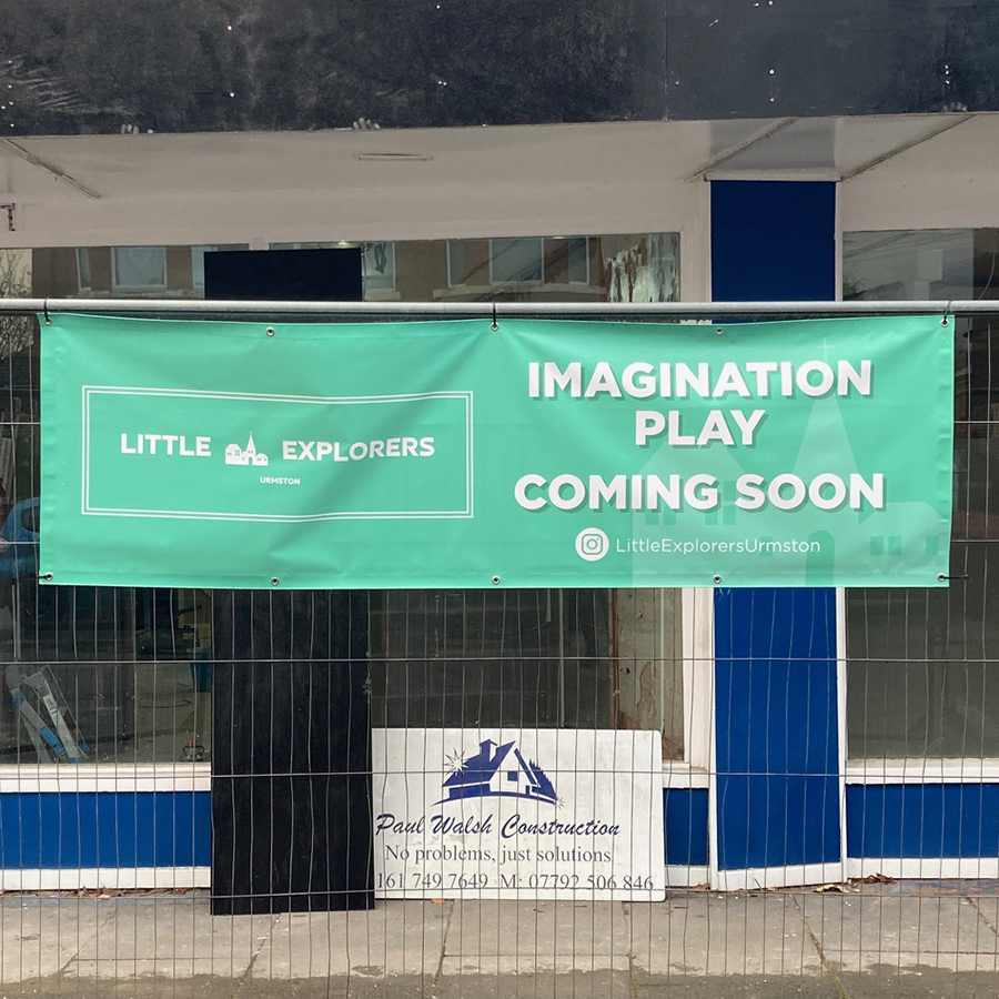 NettlofUrmston's tweet image. PVC Banner produced for Little Explorers, which is a great new venture coming to Urmston to keep all your little ones happy!
If you need a PVC Banner to shout out to the world about your new (or existing) venture then get in touch!
#PVCbanners #signage #supportlocal #newbusiness