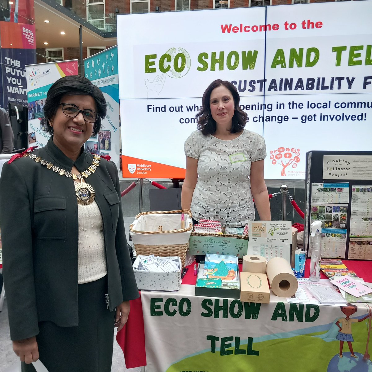 I was really pleased to be able to attend the @EcoShowandTell Sustainability Fair at @MiddlesexUni today. I was impressed by the enthusiasm and passion for sustainability shown by the stallholders. Well done!