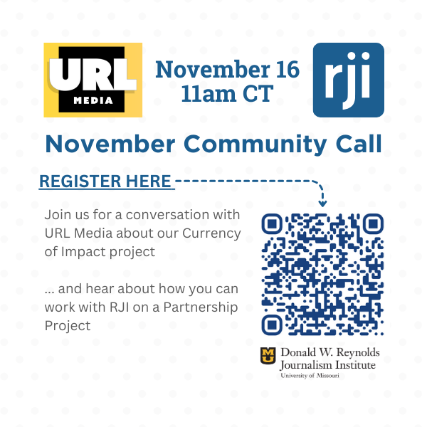 iniwil's tweet photo. Today at 11am CT! Don't miss the conversation! 
Join @InnovationRJI and @url_media for our November Community Call about the Currency of Impact project &amp; how it brings a new model of measuring impact. 
Registration is free - don't miss out! 
https://t.co/1UiB2LjsY8 https://t.co/meyEhP8i2z
