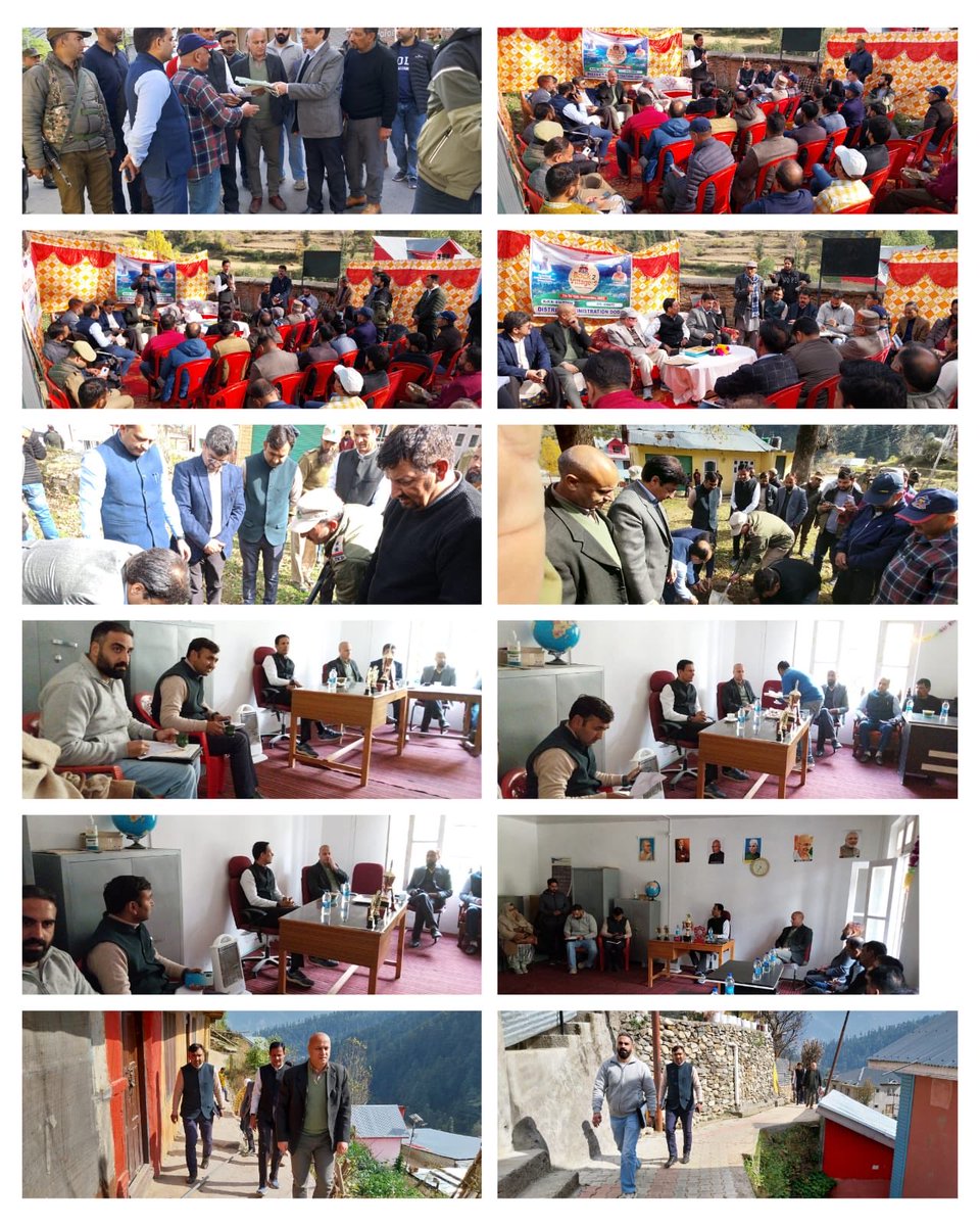 Glimpses of Visit of Shri H Rajesh Prasad ,IAS Principal Secretary PDD as Prabhari Officer to pyt Chinote of Block Bhaderwah ⁦<a href="/harvinder_ias/">Harvinder Singh, IAS</a>⁩ ⁦<a href="/acd_doda/">ACD Kishtwar</a>⁩ ⁦<a href="/dcdodaofficial/">Deputy Commissioner Doda</a>⁩