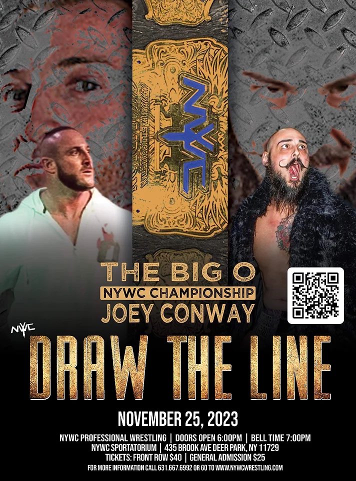 Later today, we will have a huge announcement on the stipulation that will be added to the @uhohitsthebigo and @JoeyConway_ NYWC Championship match at Draw the Line!
