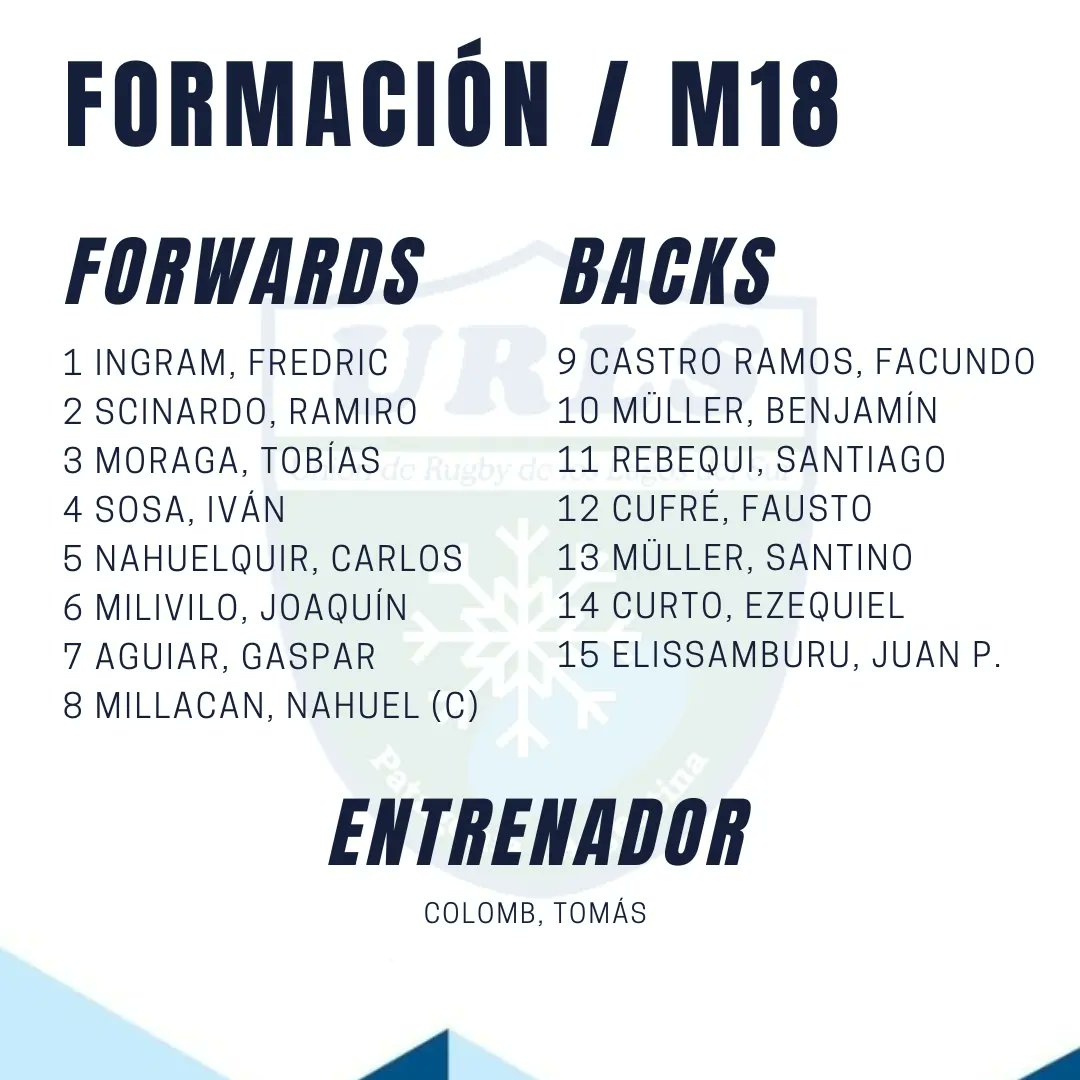 EsquelRugbyClub's tweet photo. ¡La M18 juega en casa! 🏉

Los dirigidos por Tomás Colomb, van a estar disputando uno de sus últimos encuentros este año. 🏔️

📅 Sábado 18/11
📍Esquel, Chubut
🆚 Jabalíes (El Bolsón)
🏟️ Esquel Rugby Club
⏲️ 16:00 hs.

¡Vamos todos a alentar! 🇪🇪

Somos Dogos, Somos ERC 🇪🇪 https://t.co/V0m9TYKoZK