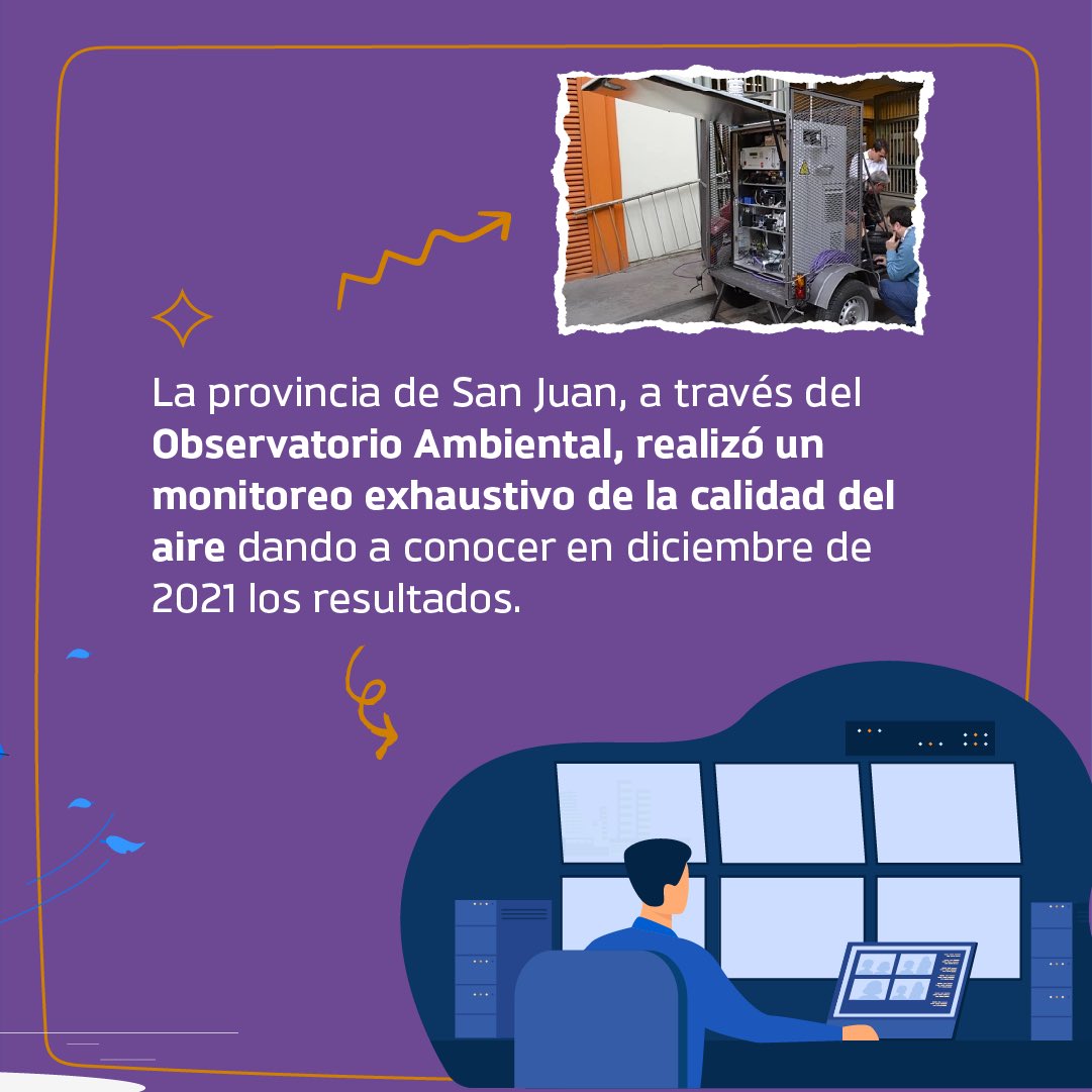secambientesj's tweet photo. ℹ️ Desde la Secretaría de Estado de Ambiente, a través del Observatorio Ambiental, se llevan a cabo diversas tareas de monitoreo de control de la calidad de aire en toda la provincia, para la aplicación de políticas de acción al respecto. https://t.co/FT7iBFhUFt
