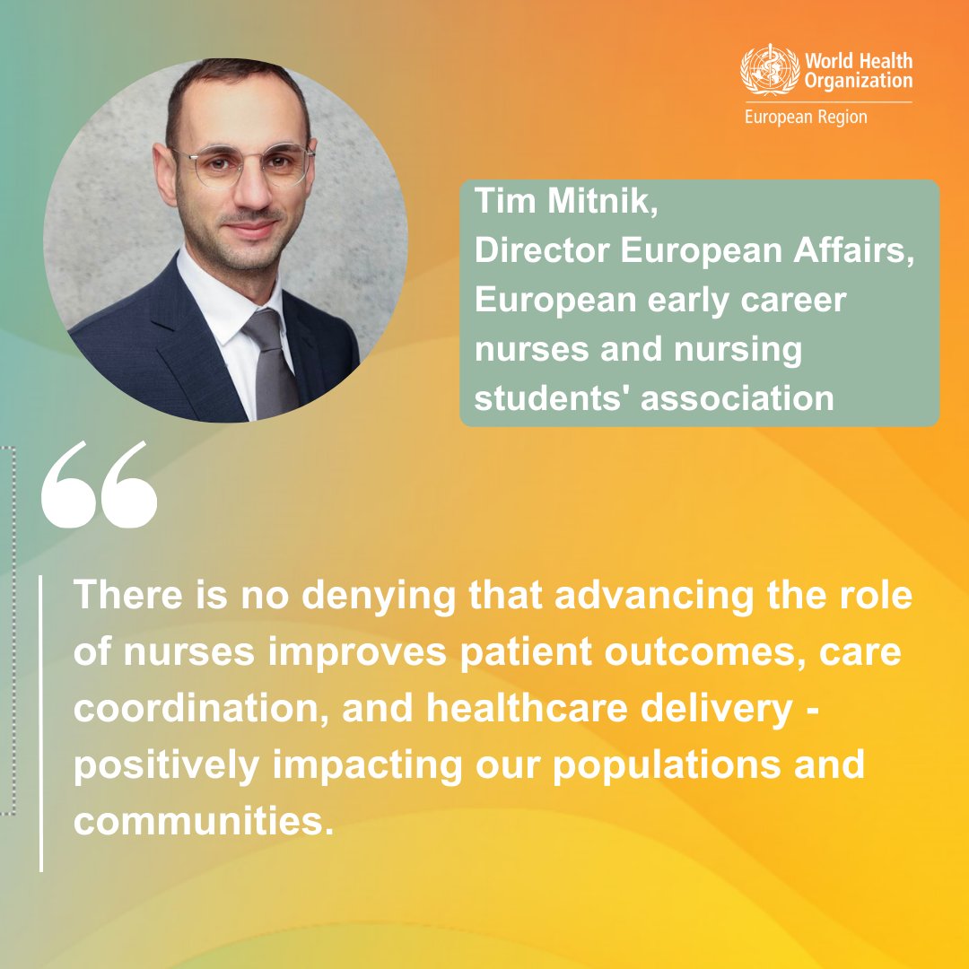 WHO_Europe's tweet photo. Advancing the roles of #nurses could increase access to #healthcare for underserved and remote populations and address understaffing in primary #healthcare settings - thereby helping achieve universal health coverage. 👇
https://t.co/8wLmGY925I
#TimetoAct2023 #HCW #Nursing #UHC https://t.co/oIfLAE11Vu