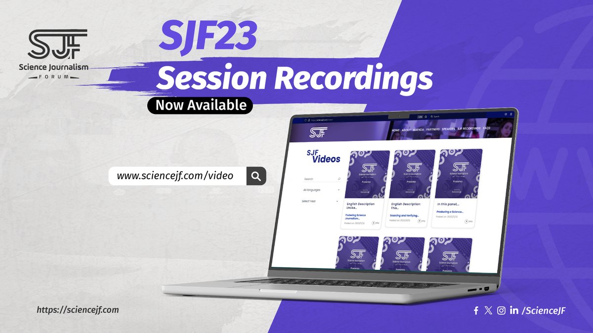 ✨Big announcement! #SJF23 session recordings are now available on our website. exclusively for SJF23 attendees. Take the opportunity to revisit your favorite sessions and catch up on any you may have missed for an enriching experience! Don't forget to check the email account…