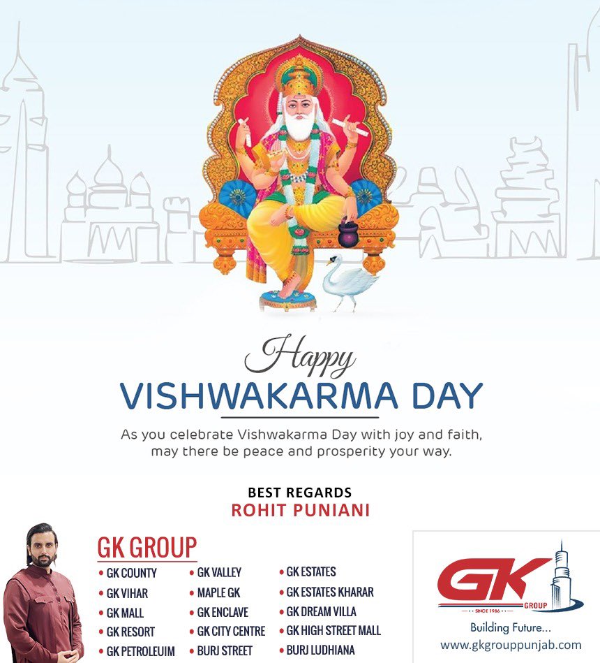 PunianiRohit's tweet photo. Happy Vishkarma Day https://t.co/HbdLOSU75n