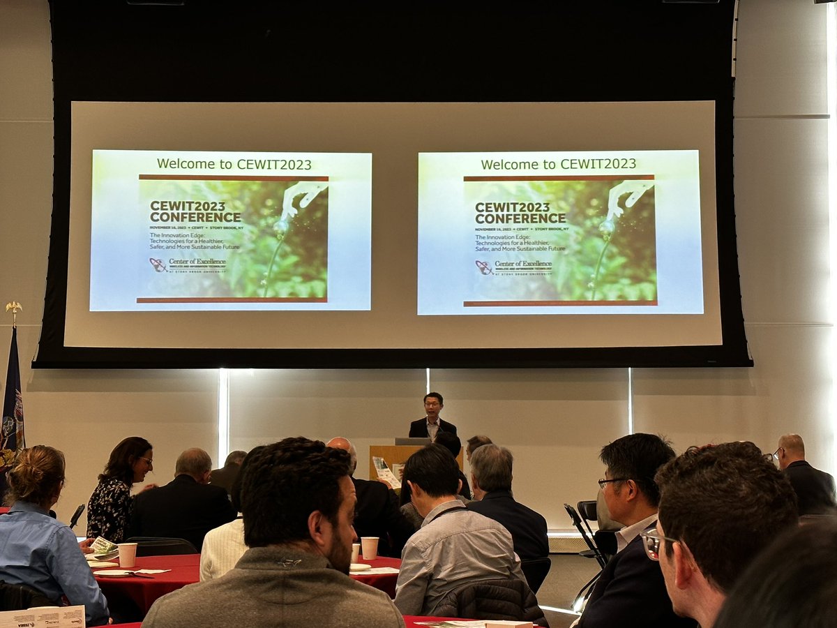 Here at <a href="/CEWIT_SBU/">CEWIT</a> - the premier gathering for where people and planet - health and technology converge. Honored to moderate the panel on #AI and #Health. 

Kicking off with <a href="/amazon/">Amazon</a> talking #GenAI Beyond the Hype. #AWS