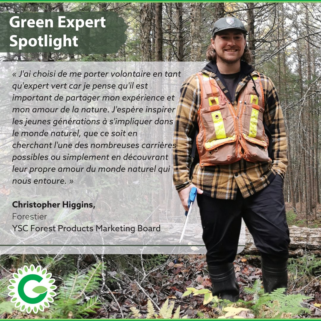 gaiaproject's tweet photo. Green Expert Spotlight: Christopher Higgins shares a little insight on why the Green Experts program is so important to New Brunswick youth.
.
Vitrine sur un de nos experts verts : Christopher Higgins explique pourquoi le Programme des experts verts est si important pour les jeunes du Nouveau-Brunswick.
@YscForest