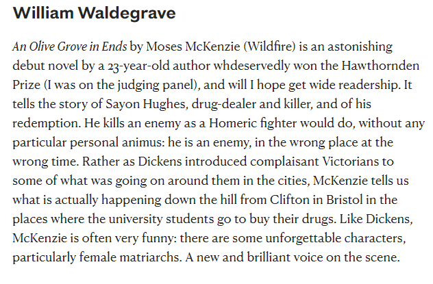 Lovely (and correct) to see @eastsidemoses compared to Dickens in the @NewStatesman's Best Books of the Year round-up. Many thanks! newstatesman.com/culture/books/…