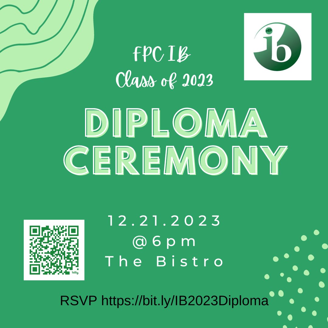 We can't wait to celebrate our FPC IB alumni! Be sure to RSVP.