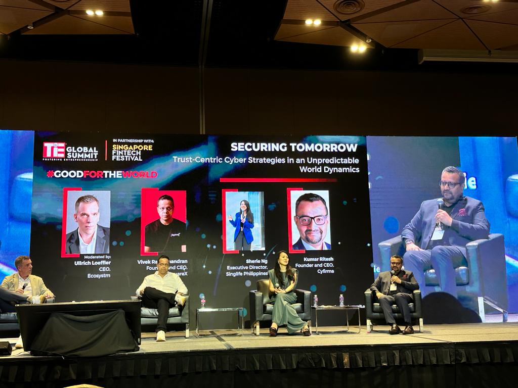 cyfirma's tweet photo. Kumar Ritesh joins #TiEGlobalSummit2023 panel. The Esteemed Expert Panelists discussed the threats presented in the new #AIdriven world, and offered solutions to mitigate risk while harnessing the best of technologies to drive innovation and growth. https://t.co/B2PC999Jb4