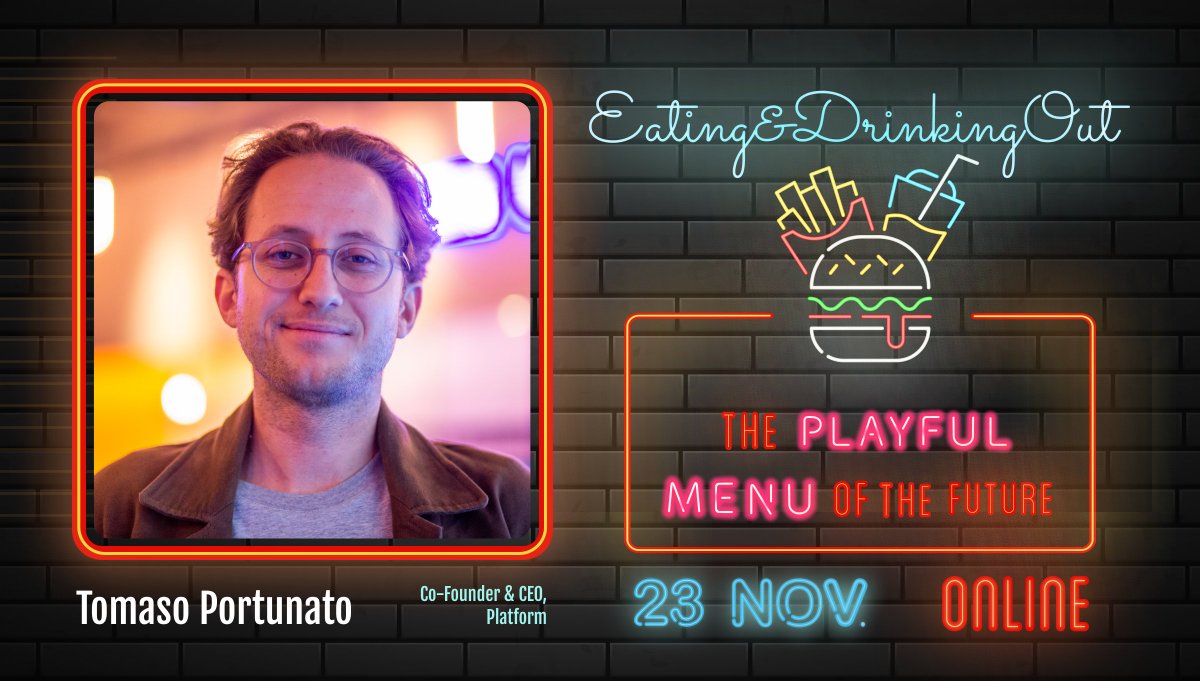 Don’t miss our online event next Thursday 23 November, 2.30pm (GMT): Eating & Drinking Out - The PLAYful Menu of the Future. 🍽 Gain valuable insight from our speakers: Devour, Platform and BOXPARK - sign up here 👇 yfood.io/event/156/eati…