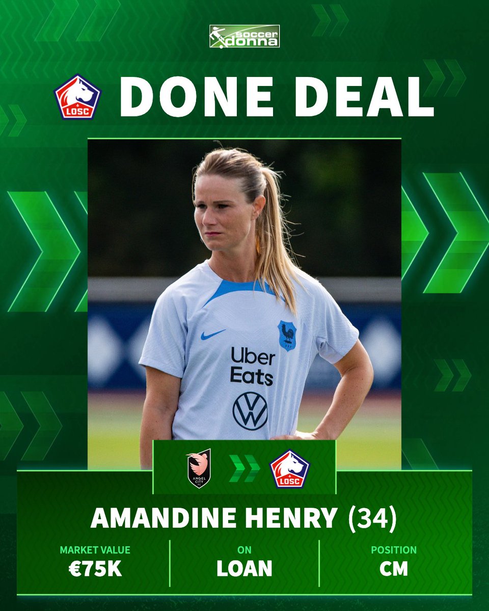 soccerdonna's tweet photo. It's official! ✔️
Amandine Henry returns to D1 Arkema on loan to LOSC Lille.

#d1arkema #AmandineHenry #LOSCLille https://t.co/8QZNniL1tL