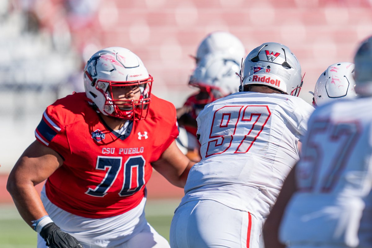 SFACoachGraf's tweet photo. What a year of growth for the Five up front! So proud of the way they showed up and played for the guy next to them! Congratulations @SenonChapple52 , @Domingo7602 , @TW_Rael70 , and @Arthur140525 on your All Conference Honors! Only up from here! 
#ForTheFive 
#SteelCityTuff https://t.co/Kpfo4JDX6q