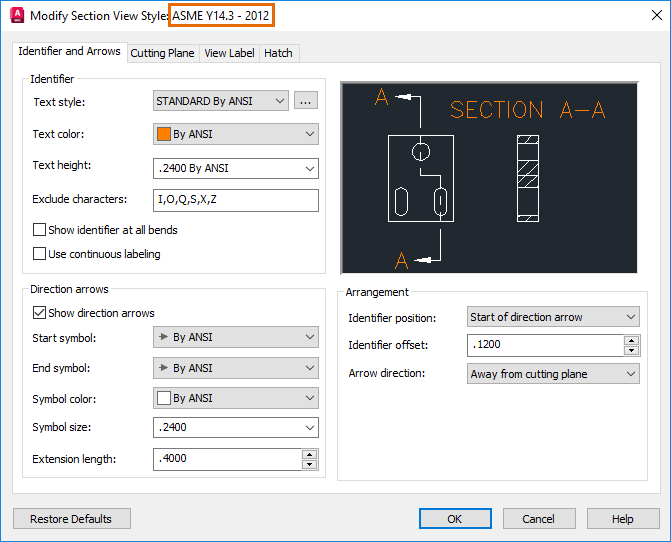 New in AutoCAD Mechanical 2024: the section line symbol has been ...