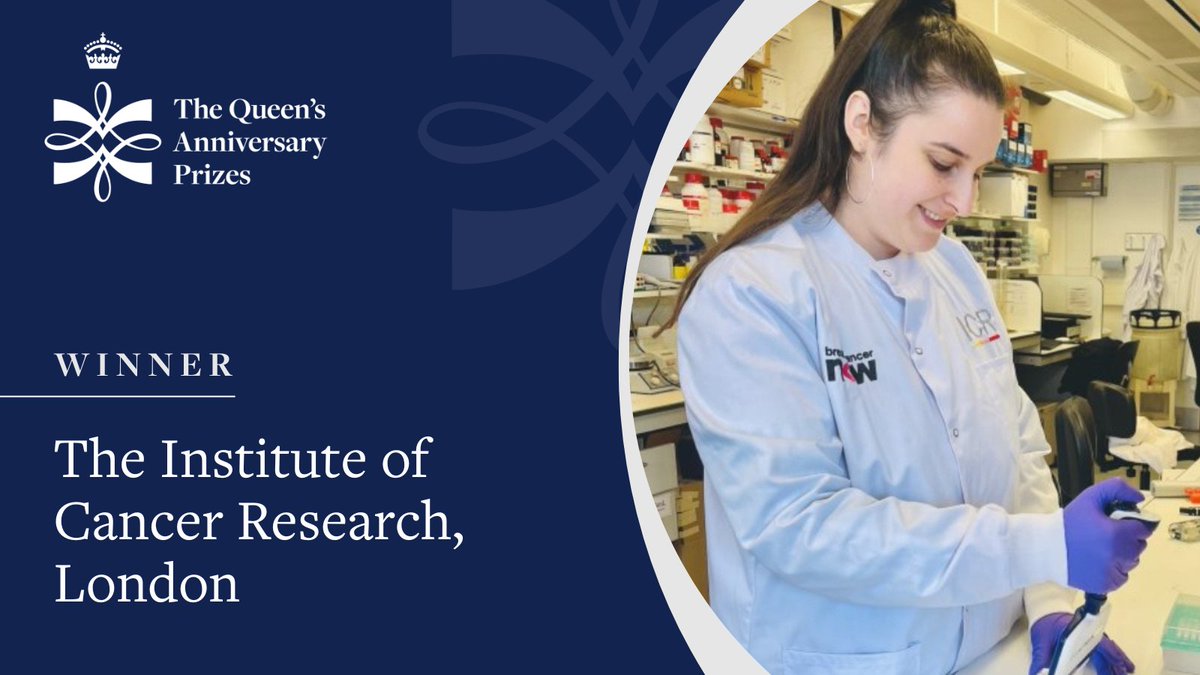 🏆We’re honoured to have been granted a Queen’s Anniversary Prize👑 (@QAPrizes), the highest national honour in UK further and higher education for our innovative work in #BreastCancer.

Find out more about the #QAPrize👇
icr.ac.uk/news-archive/i…