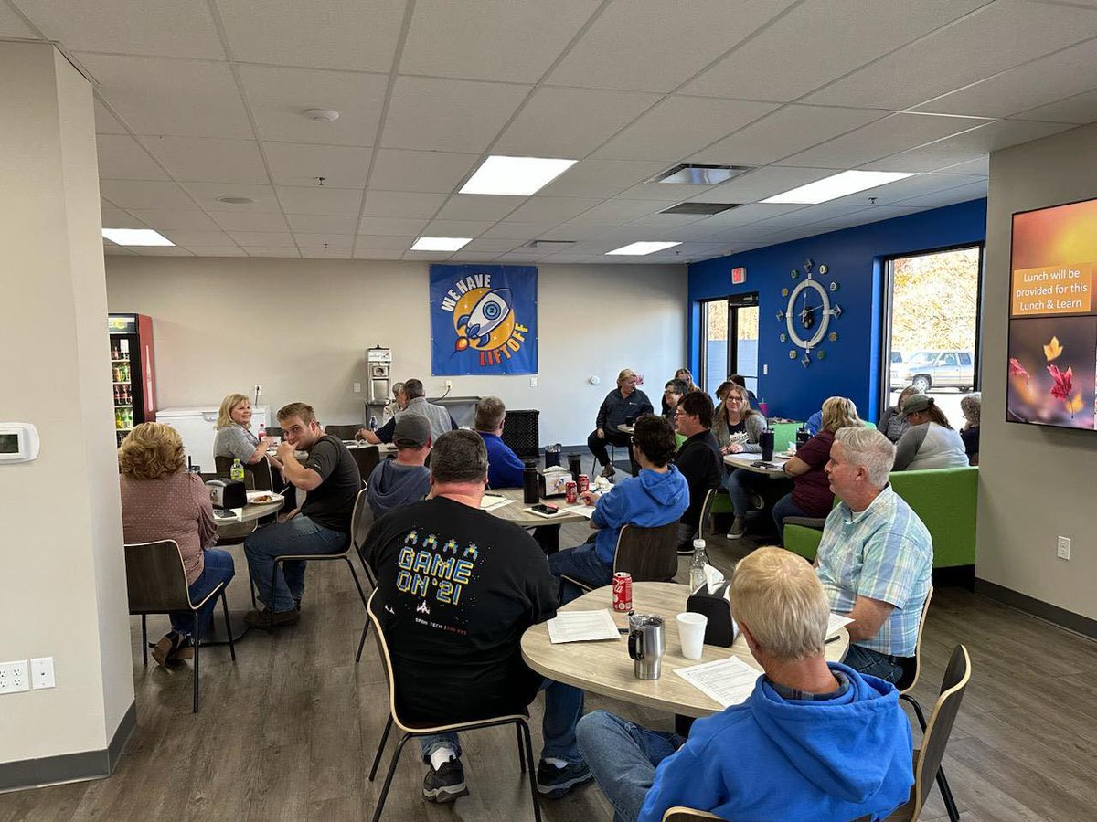 Spantech's tweet image. We empower our team with a dedicated life coach, available to all employees, ensuring everyone has the support they need to thrive both personally and professionally. Today we held our first Lunch and Learn diving deep into the art of communication. 
#CompanyCulture #SpanTech