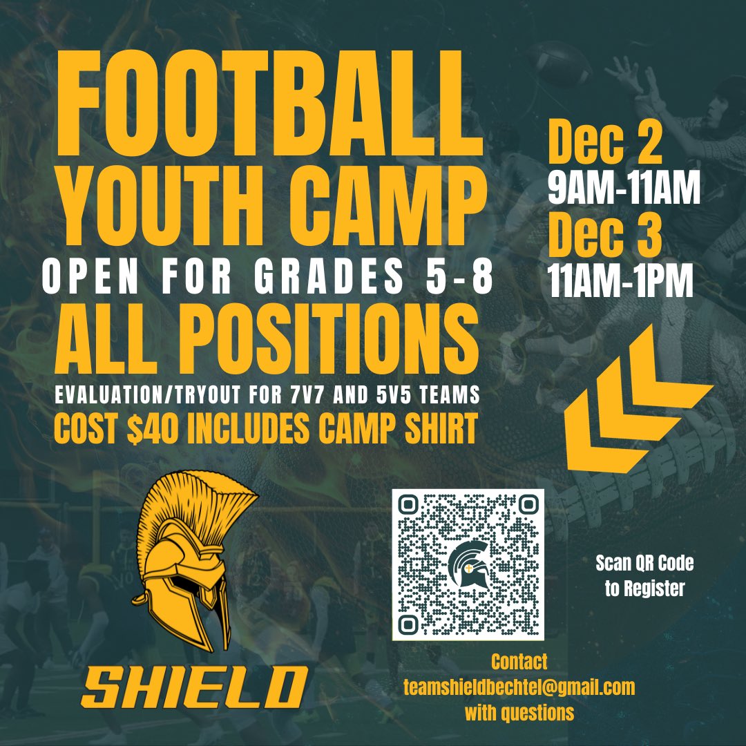 TeamShield7v7's tweet image. Click on the link below to register for our upcoming youth camp! #TeamShield 

damienhs.wufoo.com/forms/spartan-…