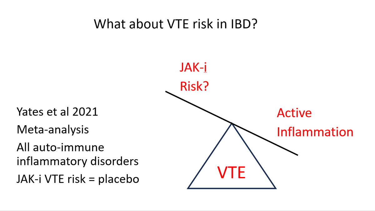 Great <a href="/PittDeptofMed/">PittDeptofMed</a> M&amp;M: Preventable VTE in IBD pt w/ SQ prophy held 2/2 bleeding

🔑 Patient was on a JAK-i, but risk of VTE with active, severe colitis likely >> ?risk from JAK-i

Fun when you are IBD expert, and your spouse <a href="/perrinaep/">Ann Perrin, MD MPH</a> is the inpatient VTE expert on same case