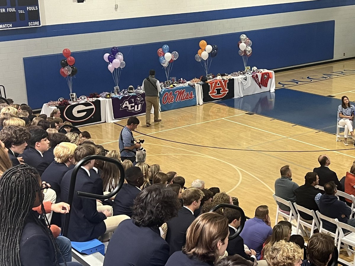 Congratulations to these @BrkstoneCougars student athletes on their athletic signing day to go compete at the next level.