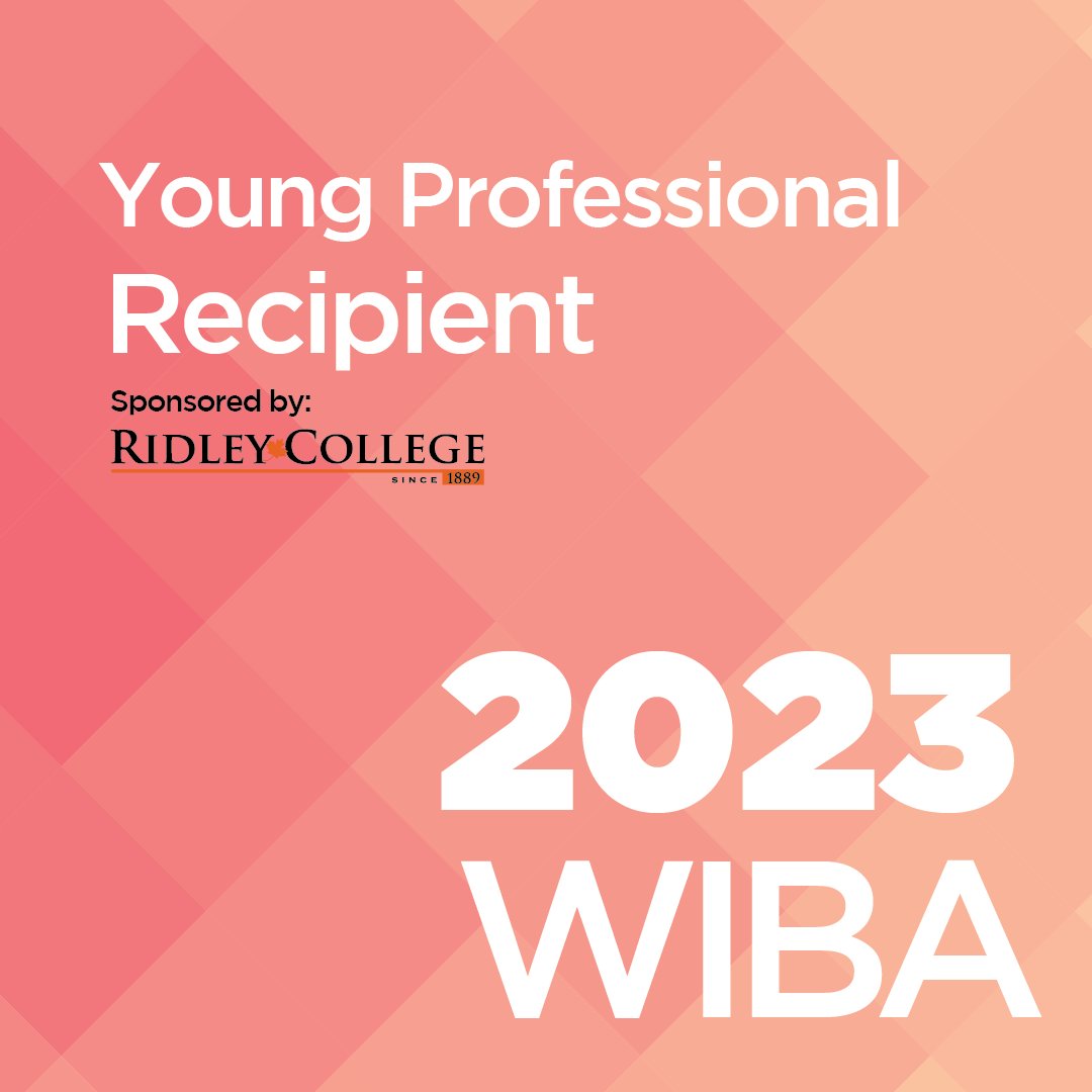 💗🧡 WIBA Recipient 🧡💗 🏆 2023 Young Professional Award Recipient: Krystal Riddell For more information on the recipient, click here: 🔗gncc.ca/2023-wibas-you… Sponsored by: Ridley College #WIBA2023