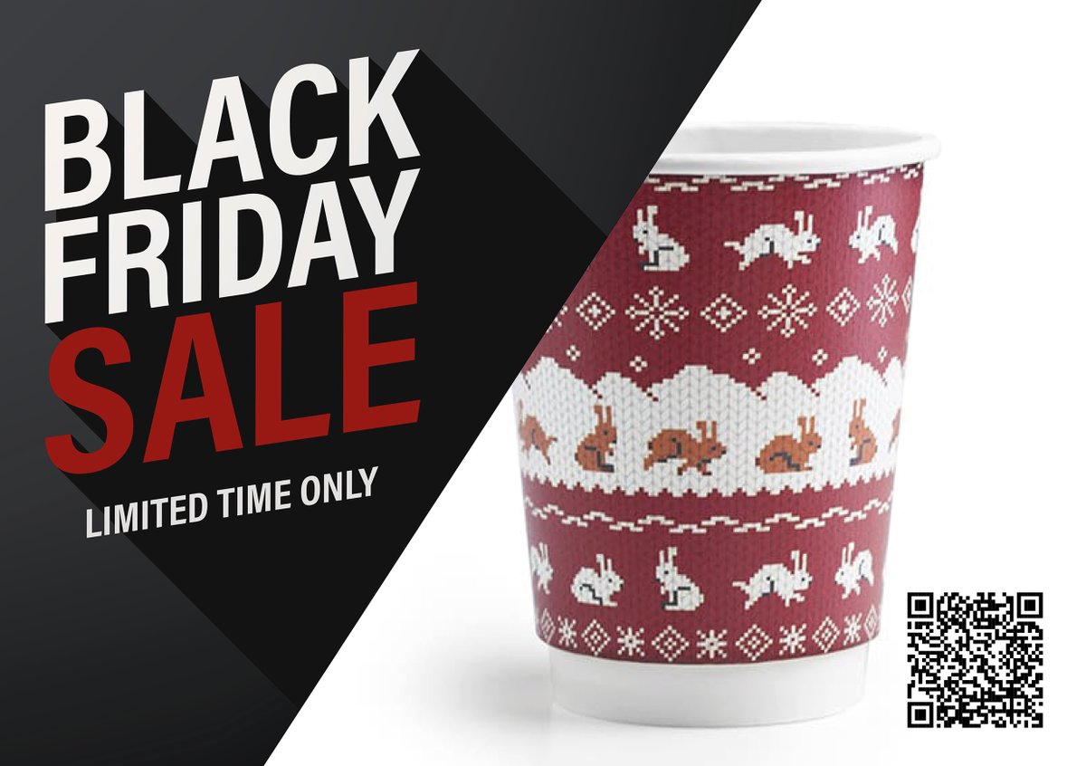 RawPac1's tweet photo. Our #blackfriday deals are smashing the prices out of the park this year. We have the #compostable double wall hot cups with the popular Xmas Jumper designs at crazy prices. Check them out here https://t.co/MMBhPiTR0z https://t.co/sDCiRoQqUK
