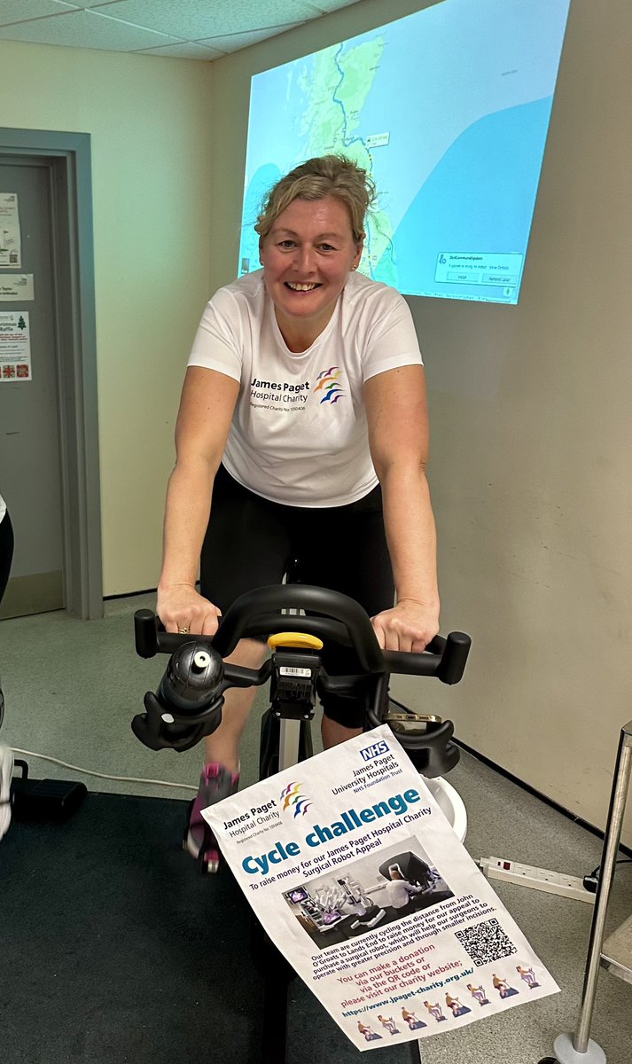 @JamesPagetNHS It was a pleasure to see our CEO Jo Segasby working out at lunch time today to raise money for the JPUH Charity’s “ Surgical Robot Appeal”. Well done and makes us “Proud of the Paget”👏👏👏