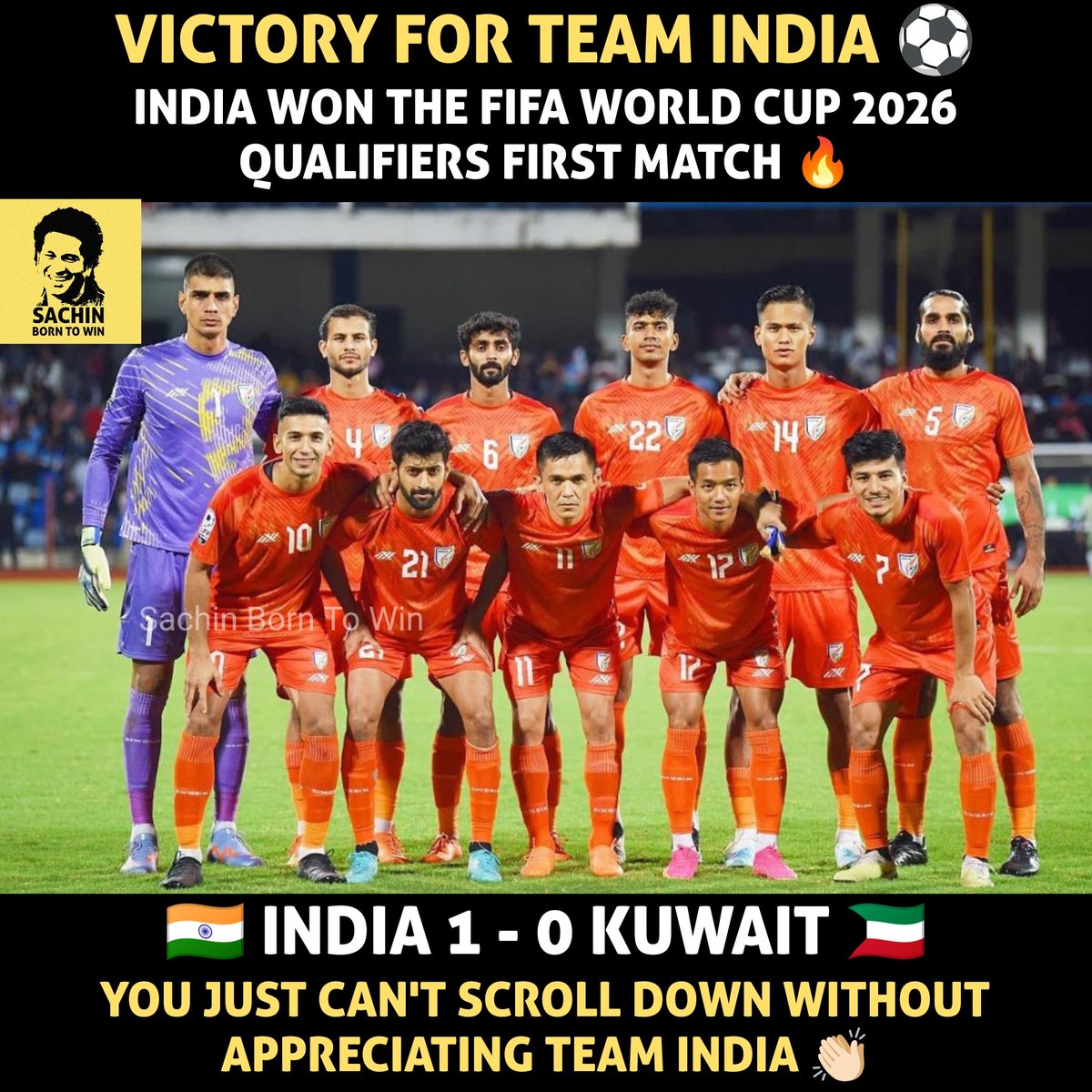 India defeated kuwait in FIFA 2026 Qualifiers 🇮🇳🇮🇳🤟🔥

हम जित गये💪🔥
#fifa2026worldcupqualifiers 
#FIFAWorldCup